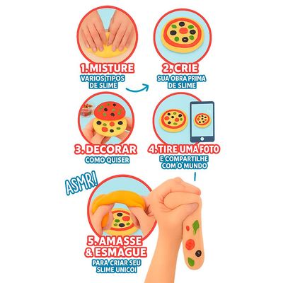 Kit de Slime de Pizza Slimy DIY Street Food Crush