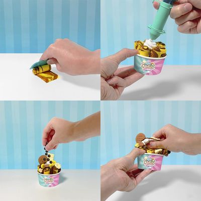 Kit Slime de Sorvete Slimy Gelateria - Sorvete de Rolo Chocolate