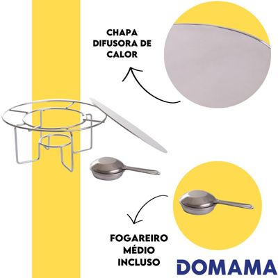 Rechaud Suporte Redondo com Queimador Prime