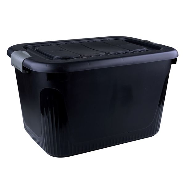 Organizador Container com rodas 50L Plasnorthon 1535Pr Preto Organizador Container com rodas 50L Plasnorthon 1535Pr Preto