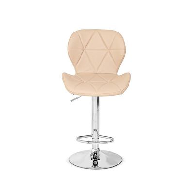 Conjunto 04 Banquetas Slim Couro Pu Regulagem de Altura Nude