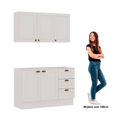 Armário Cozinha Genialflex Provençal C- Balcão S- Tampo Bco