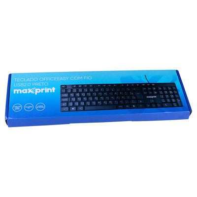 Teclado Office Easy c/fio USB 2.0 Preto