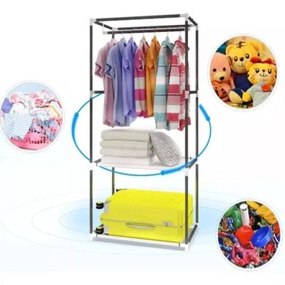Guarda Roupa Cabideiro Organizador Multiuso Prateleira Estante Portátil Quarto Closet Loja Vermelho