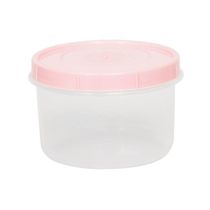 Pote Com Tampa Rosca Redondo 1,25l Plasvale Rosa