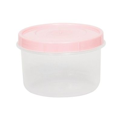 Pote Com Tampa Rosca Redondo 1,25l Plasvale Rosa