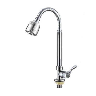 Torneira Cozinha Gourmet Bancada Parede Flexível 1-4 Volta Cromo Modelo:bancada
