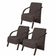 Kit3 Poltronas Vênus 1 Lugar Braço Pé Madeira Marrom