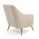 Poltrona Decorativa Para Sala Estar Paloma Pés Palito New Bronze D02 Linho Bege C-129 - Lyam Decor