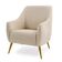 Poltrona Decorativa Para Sala Estar Paloma Pés Palito New Bronze D02 Linho Bege C-129 - Lyam Decor