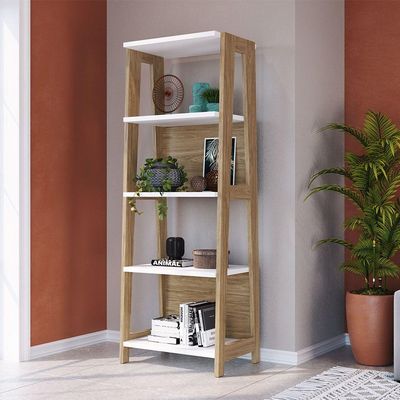 Estante Trend com 05 Prateleiras Hanover E Off White Drossi