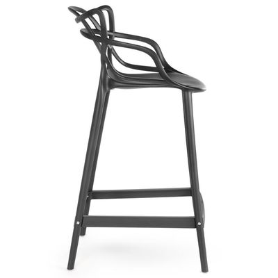 Kit 10 Banquetas Média Allegra 66cm Design Cozinha/bancada - Preto