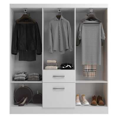Guarda Roupas New Marbela 07 Portas E 01 Gaveta - Branco Branco