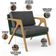 Kit 02 Poltronas Decorativas Sala Estar Pietra L02 Facto Verde Musgo Linho Cinza Escuro - Lyam Decor