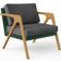 Kit 02 Poltronas Decorativas Sala Estar Pietra L02 Facto Verde Musgo Linho Cinza Escuro - Lyam Decor