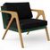 Kit 02 Poltronas Decorativas Sala Estar Pietra L02 Facto Verde Musgo Linho Chumbo - Lyam Decor
