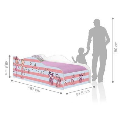 Cama Fun Bailarinas Meninas Solteiro Com Colchão