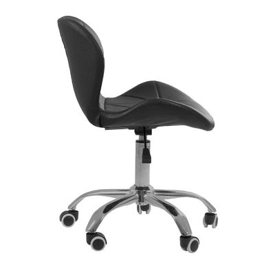 Conjunto 3 Cadeiras Office Eiffel Slim Giratória Ajustável Preta
