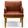 Kit 4 Poltronas Decorativas Para Sala De Estar E Recepção Beatriz W01 Couríssimo Camel - Lyam Decor