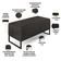Kit 02 Puffs Decorativo Para Sala de Estar Cléo W01 Base de Ferro 90 cm Linho Chumbo - Lyam Decor