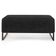 Kit 02 Puffs Decorativo Para Sala de Estar Cléo W01 Base de Ferro 90 cm Linho Chumbo - Lyam Decor