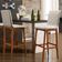 Kit 02 Banquetas Altas Para Cozinha Sala de Jantar Fixa Zoe B04 Linho Cru - Lyam Decor
