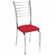 Kit 4 Cadeiras Iara Cromada Para Cozinha Vermelho