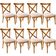 Kit 08 Cadeiras Para Sala De Jantar E Estar Living Estofada ávila L02 Suede Bege - Lyam