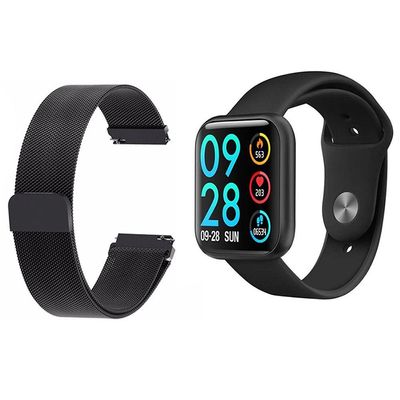 Relógio Smartwatch P80 Rosa Ios + 1 Pulseira Extra