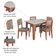 Conjunto Sala De Jantar Mesa Miami 1,20m 4 Cadeiras Santiago Dobuê Madeirado / Cinza
