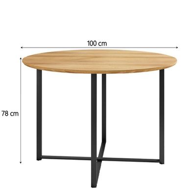 Conjunto De Mesa Sala De Jantar Com 4 Cadeiras Tampo Redondo 1m Madeirado Liz Preto Artefamol Preto