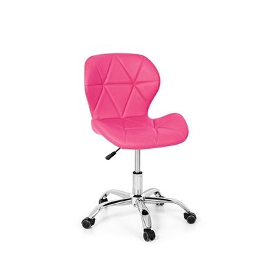 Conjunto 2 Cadeiras Office Eiffel Slim Base Giratória Rosa
