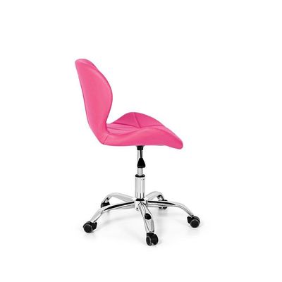 Conjunto 2 Cadeiras Office Eiffel Slim Base Giratória Rosa