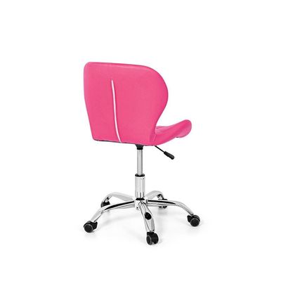 Conjunto 2 Cadeiras Office Eiffel Slim Base Giratória Rosa