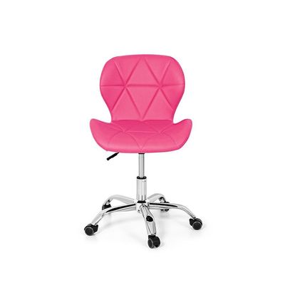 Conjunto 2 Cadeiras Office Eiffel Slim Base Giratória Rosa