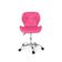 Conjunto 2 Cadeiras Office Eiffel Slim Base Giratória Rosa