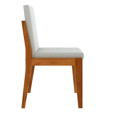Conjunto com 2 Cadeiras de Jantar Lady com Estofado Nesher Branco