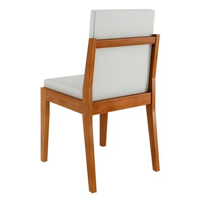 Conjunto com 2 Cadeiras de Jantar Lady com Estofado Nesher Branco