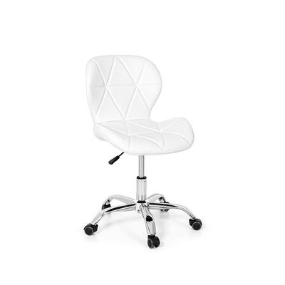 Conjunto 02 Cadeiras Office Slim Base Giratória Branca