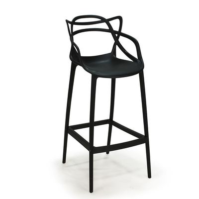 Kit 10 Banquetas Allegra Com Encosto Design Cozinha/bancada - Preto