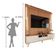 Rack Com Painel Sevilla Led Efeito Ripado 3d Para Até 70 Polegadas 183cm Jequitibá-off White
