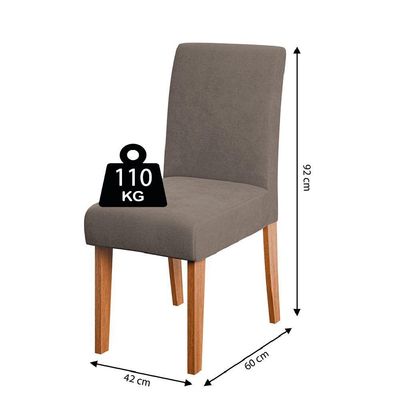 Conjunto De Mesa Sala De Jantar Tampo Com Vidro 1,36m Grécia 4 Cadeiras Trieste Dobuê Madeirado Mascavo