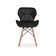 Kit 08 Cadeiras Charles Eames Eiffel Slim Wood Preta