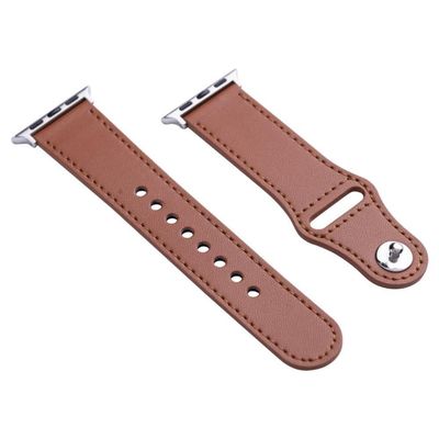 Pulseira De Couro Para Apple Watch 42 / 44 / 45Mm - Marrom - Gshield
