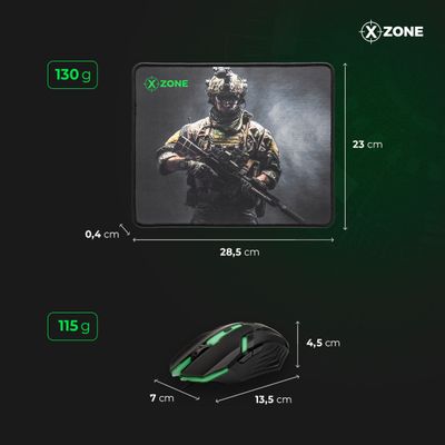 Kit Gamer 2 em 1 Mouse e Mousepad Xzone - GTC-03 COMBO GTC-03 NA 2 EM 1