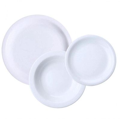 Kit Com 12 Pratos De Sobremesa Porcelana Iguaçu - Germer