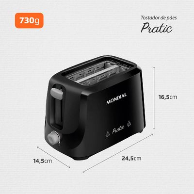 Torradeira Mondial T18  Preta 127V 127V