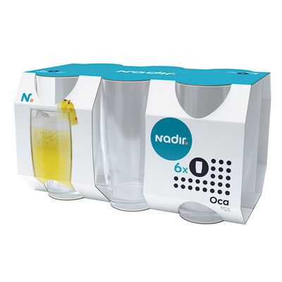 Conjunto 6 Copos 300ml Nadir Oca Única