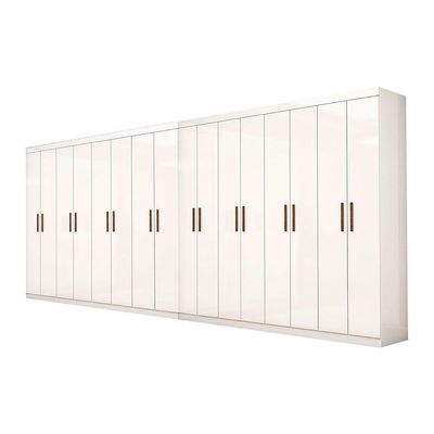 Closet Casal Duplo Rubi Premium 16 Portas 8 Gavetas Branco