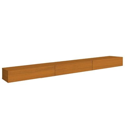 Rack Suspenso Para Painel Ou Até 75 Polegadas 3 Portas 2,00m Egeo Edn Madeirado
